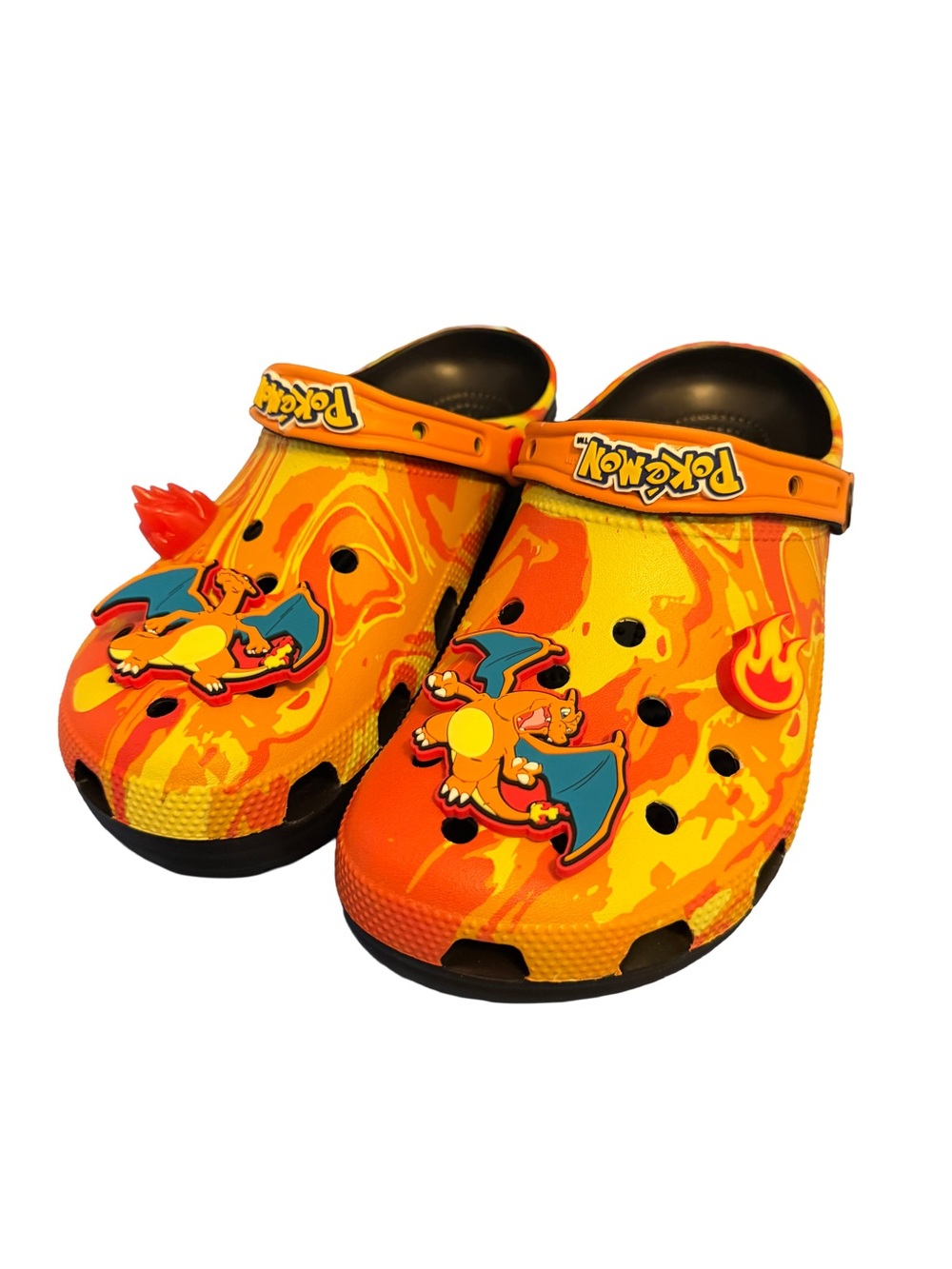 NWT & Box CROCS Pokemon Classic Clogs Charizard Org/Ylw Men Size 9, Women 11